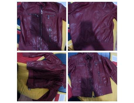 Vişne çürüğü deri mont 38 40 beden sadece 35 tl 