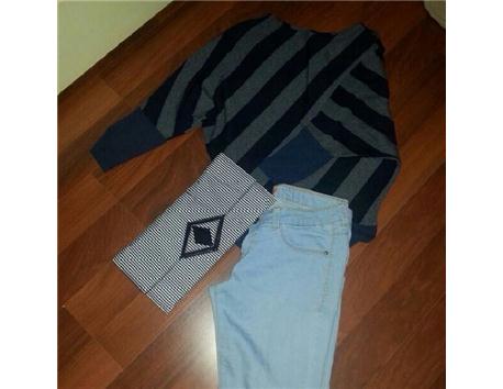 Bershka kot 40 beden + canta + asimetrik bluz 35 tl :)