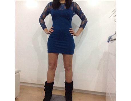 #benimsin butik#petrol#mavisi#dantel#detaylı#mini#elbisemiz #çok#şık#kaçırmayın .sadece34.90
