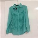 Yeşil püsküllü şifon gömleğimiz 34.90