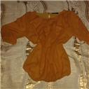 Flastan turuncu çıkmış ama hardal sarısı sifon bluz ici astarli fakir kol large beden sıfır ürün 20 tl :)