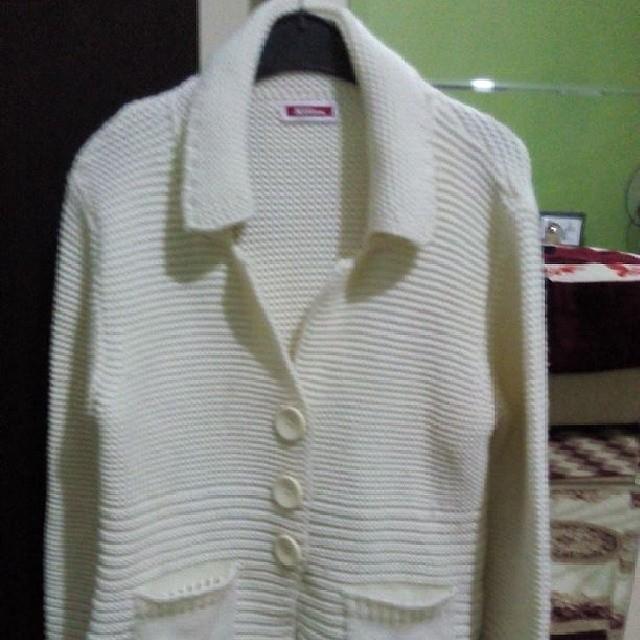 Motif marka standart beden kalın yün ekru ceket