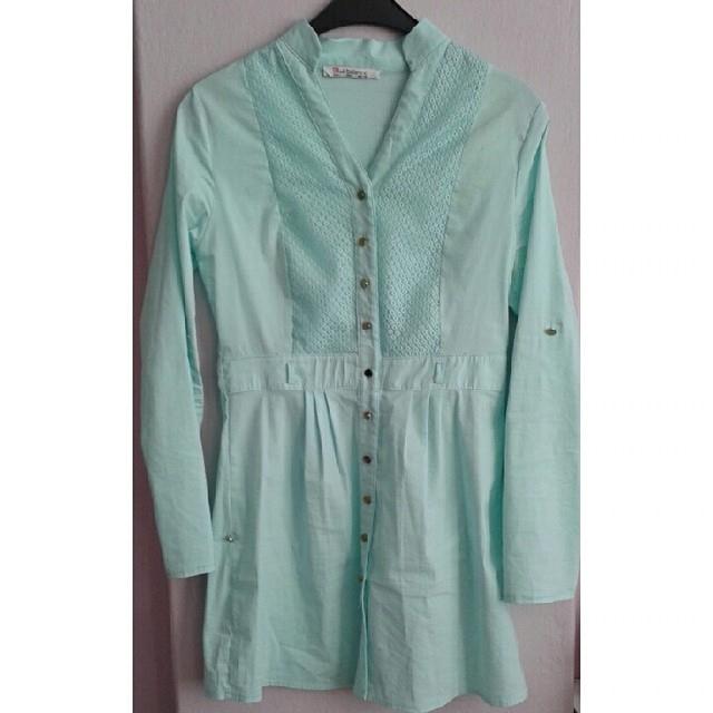 Su yeşili tunik 1 kere giyildi bedeni dar kalip oldugu icin giyemedim 36 38 uyumlu #ikinciel #uygunfiyat #ucuz #tunik #azkullanilmis